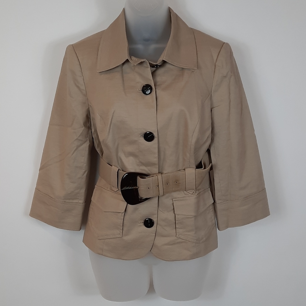 Khaki Lenin Jacket with Belt.